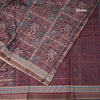 Raw Silk Maroon Printed Saree