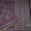 Raw Silk Maroon Printed Saree 02