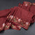 Raw Silk Maroon Zari Checked Saree And Thread Border 02