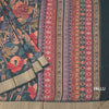 Tussar Dark Green Floral Printed Saree 02