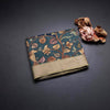 Tussar Multi Colour Kalamkari Printed Saree 02
