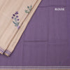 Raw Silk Cream Floral Printed Saree 02