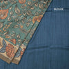 Tussar Sage Green Kalamkari Printed Saree