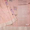 Satin Silk Peach Floral Printed Saree 02