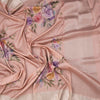 Satin Silk Peach Floral Printed Saree 02