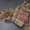 Semi Linen Olive Green Printed Saree 03