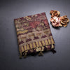 Semi Linen Maroon Printed Saree 03