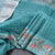 Raw Silk Peacock Blue Zari Checked Saree And Printed Border