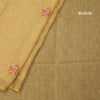 Linen Gold Floral Thread Work Saree