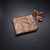Tissue Copper Saree With Painted Zari Thread And Mirror Work
