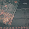 Tissue Sage Green Saree With Painted Zari Thread And Mirror Work