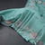 Raw Silk Sky Blue Zari Checked Saree And Floral Thread Border