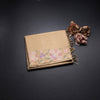 Raw Silk Sandal Zari Checked Saree And Floral Thread Border