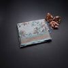 Linen Light Blue Saree With Floral Painted Sequence Work