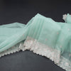 Kota Powder Blue Floral Thread Work Saree