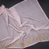 Kota Light Pink Floral Thread Work Saree