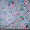 Semi Linen Grey Floral Printed Saree 07