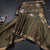 Raw Silk Olive Green Zari Checked Saree And Zari Border
