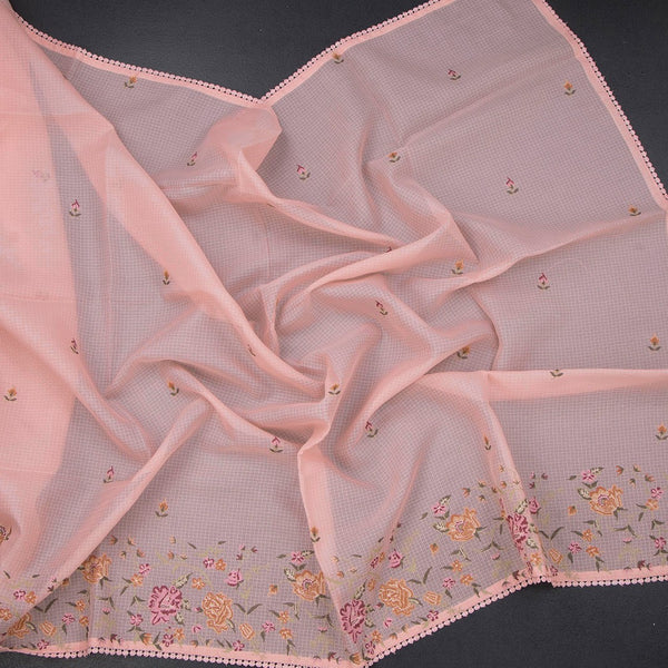 Kota Baby Pink Thread Work Saree