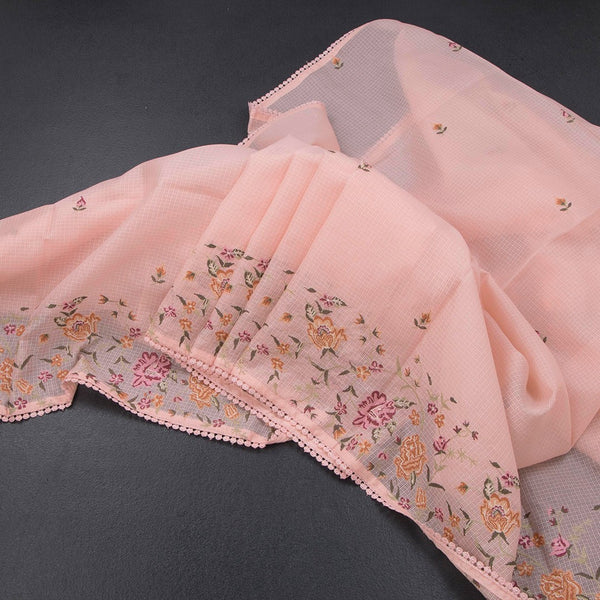 Kota Baby Pink Thread Work Saree