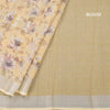 Semi Linen Sandal Floral Printed Saree 03