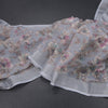 Semi Linen Grey Floral Printed Saree 08