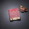 Semi Raw Silk Red Tree Printed Saree And Zari Border