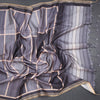 Raw Silk Elephant Grey Box Design Saree