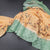 Kota Dark Sandal Floral Paint Work Saree