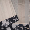 Kota Cream Saree With Zari Buttas And Printed Border
