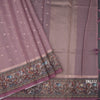 Kota Onion Pink Saree With Zari Buttas And Printed Border