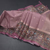 Kota Onion Pink Saree With Zari Buttas And Printed Border