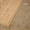 Linen Gold Saree With Painted Zari Thread Work