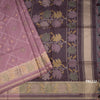 Raw Silk Onion Pink Printed Saree 02