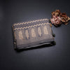 Raw Silk Grey Zig Zag Printed Saree
