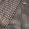 Raw Silk Grey Zig Zag Printed Saree