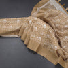 Raw Silk Mustard Yellow Printed Saree With Zari Border