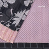 Kota Black Floral Printed Saree And Zari Checked Border 02