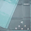 Soft Tissue Sky Blue Thread Work Saree