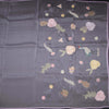 Soft Tissue Lavender Thread Work Saree