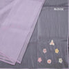 Soft Tissue Lavender Thread Work Saree