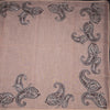 Linen Peach Borderless Thread Work Saree With Paisley Design