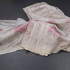 Raw Silk Light Grey Printed With Thread Work Saree And Cut Work Border