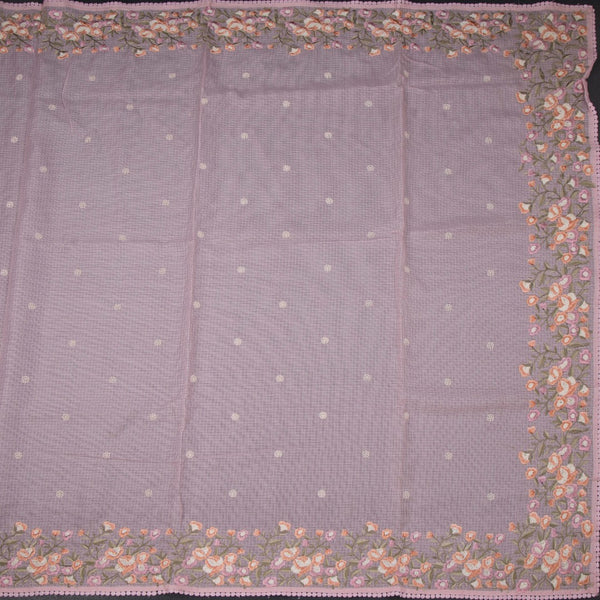 Kota Rose Pink Thread Work Saree