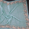 Kota Powder Blue Saree With Thread Work Saree