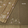 Linen Golden Brown Saree With Painted Zari Thread Work