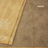 Linen Gold Saree Painted With Zari Thread Work