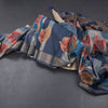 Raw Silk Blue Printed Saree And Zari Border 02