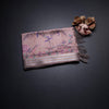 Raw Silk Light Brown Floral Printed Saree And Zari Border