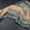 Raw Silk Sandal Plain Saree And Printed Temple Border